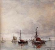 unknow artist Seascape, boats, ships and warships. 89 oil painting on canvas
